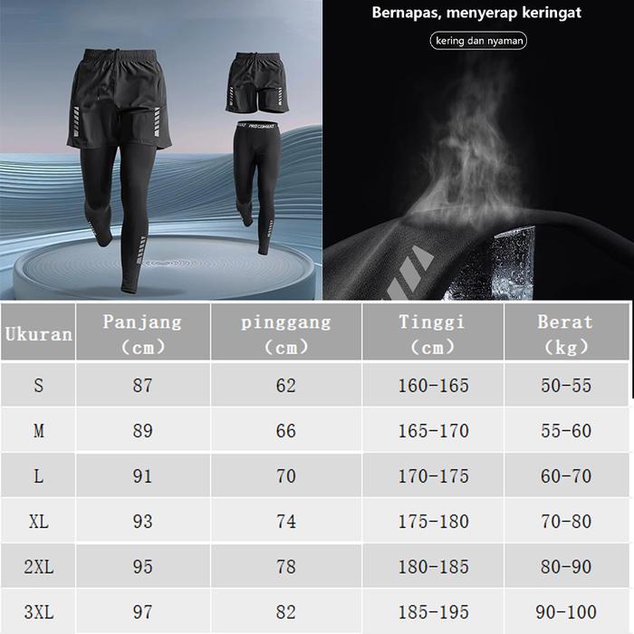  Kamb Men's Long Sport Leggings + Shorts