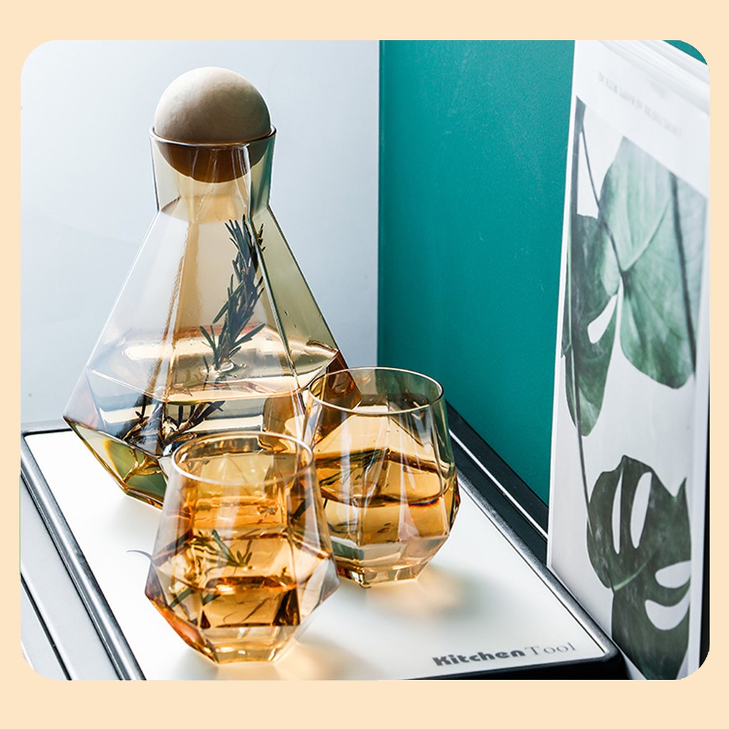 Arami Lifestyle Crystal Glass Hexagonal Pitcher