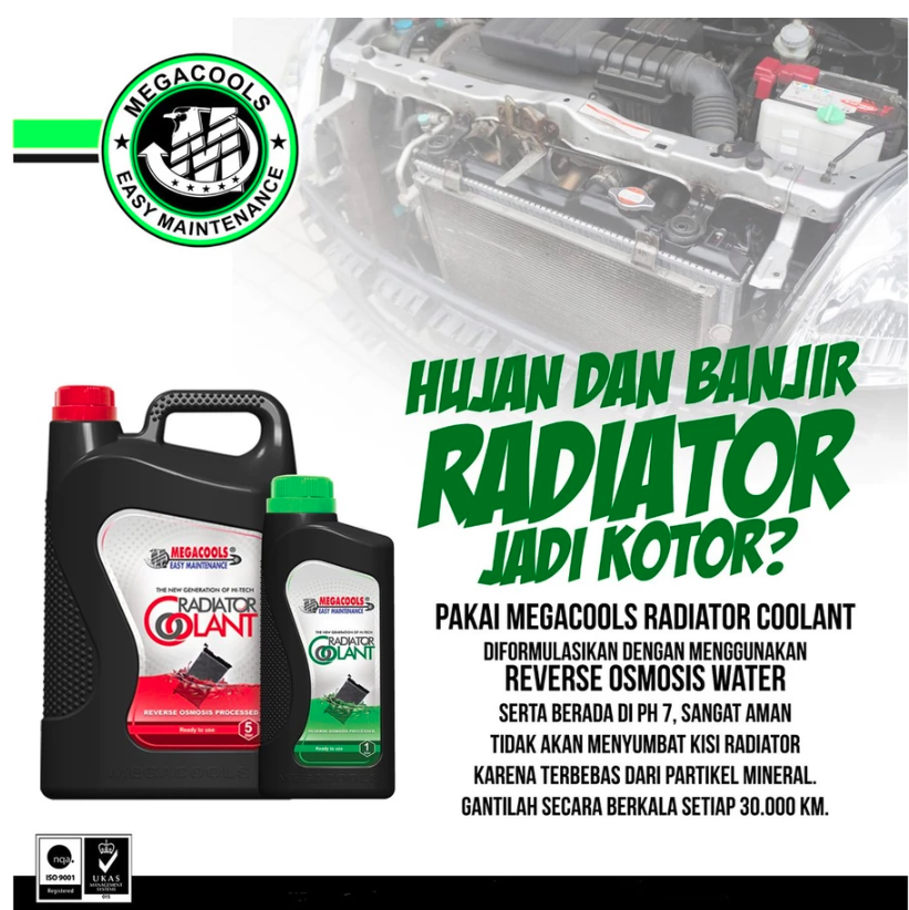 Prima Jireh Indonesia Megacools Radiator Coolant Liter Green