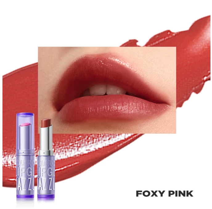 HEBE Beauty Style DAZZLE ME Color Chrome Lip Glaze 01 Foxy Pink