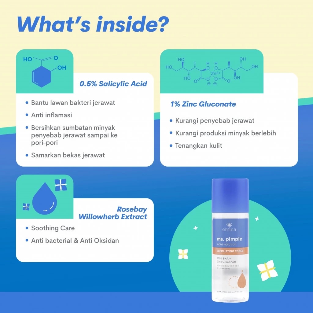 Paragon Technology and Innovation Emina Ms. Pimple Acne Solution Exfoliating Toner