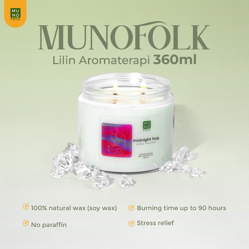  MUNO Folk Scented Candle Soybean Wax Midnight Hug