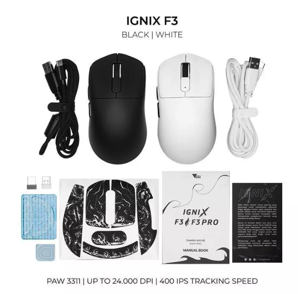 Vortexseries Vortex Ignix F3 Wireless Mouse Gaming 3in1 Connection