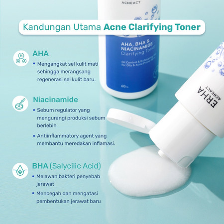 ERHA Clinic Indonesia AcneAct AHA, BHA & Niacinamide Clarifiying Toner