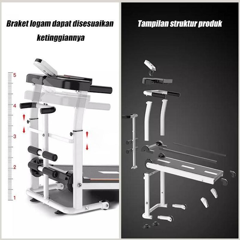 MY-HI Treadmill Manual Hitam 3