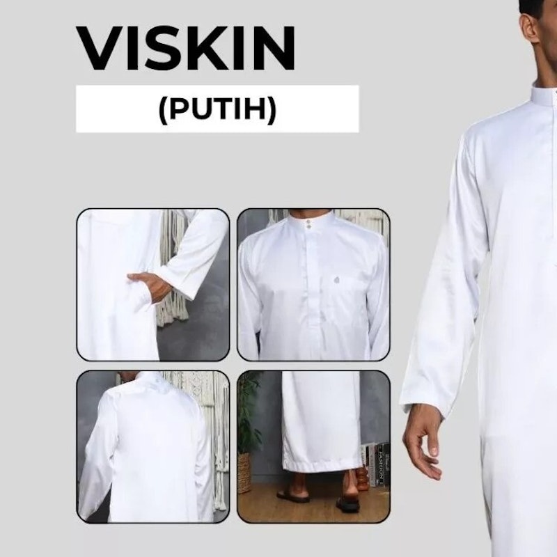 As-Sabar Jubah Viskin Putih 3