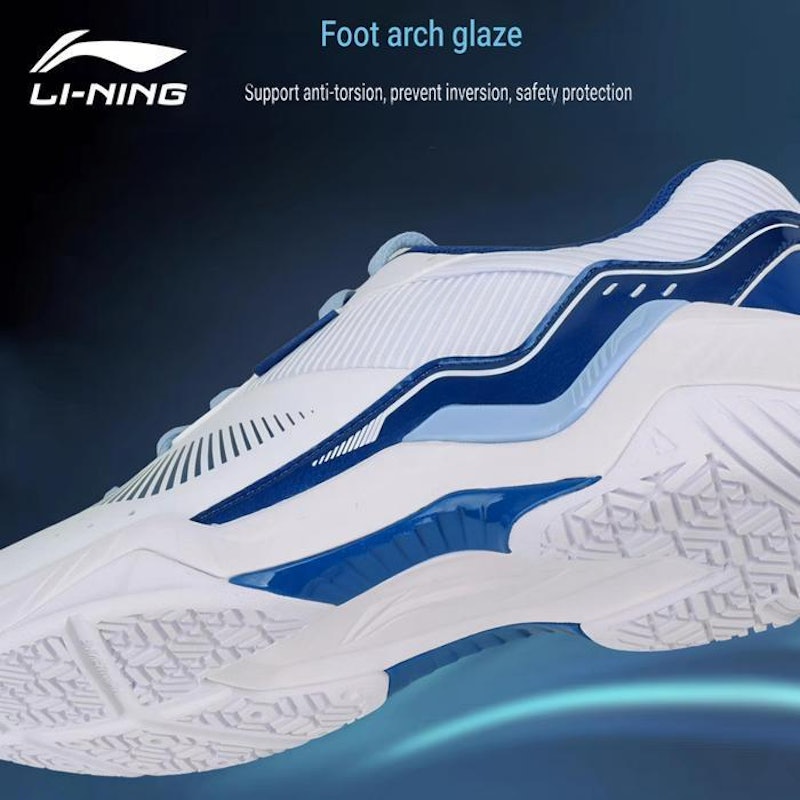 Li-Ning Badminton Shoes Sonic Boom Wide White Silver 2