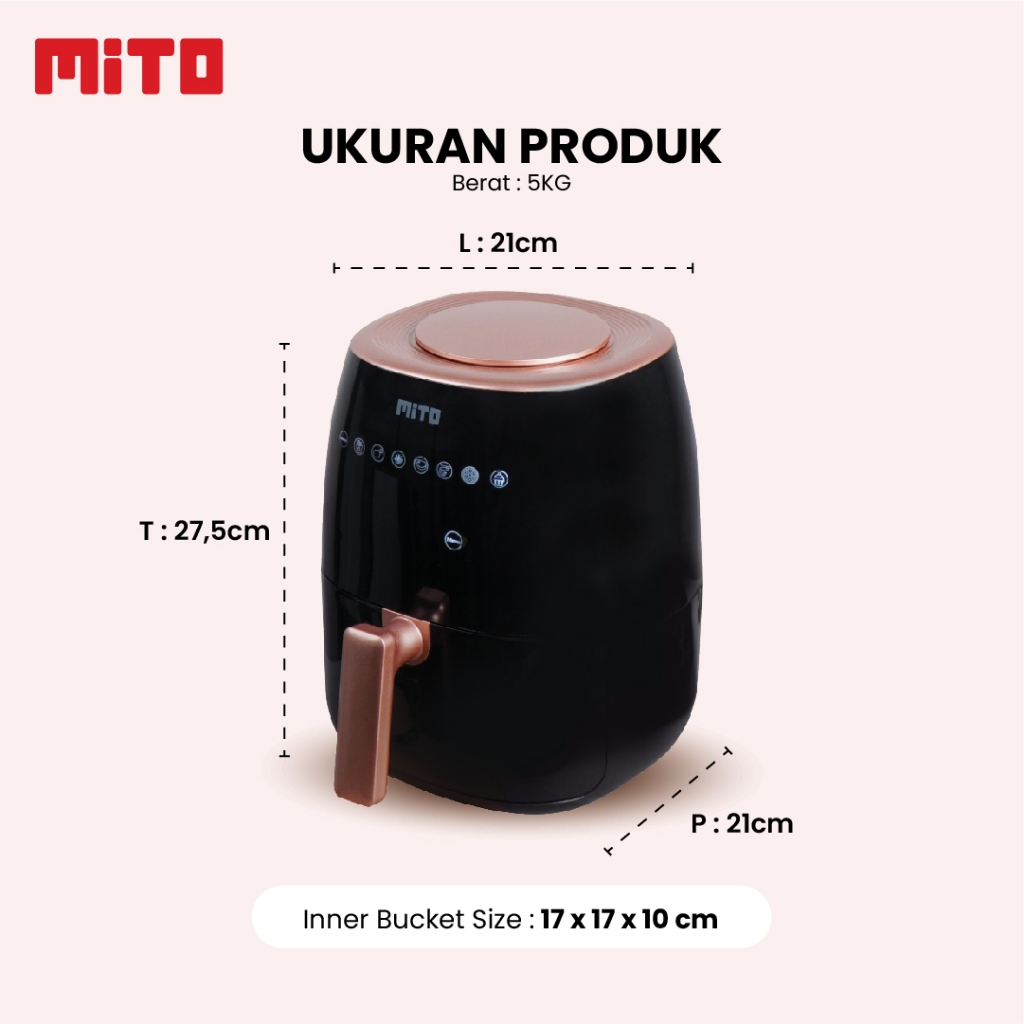 Mito Air Fryer Digi Fry Go 3L 5