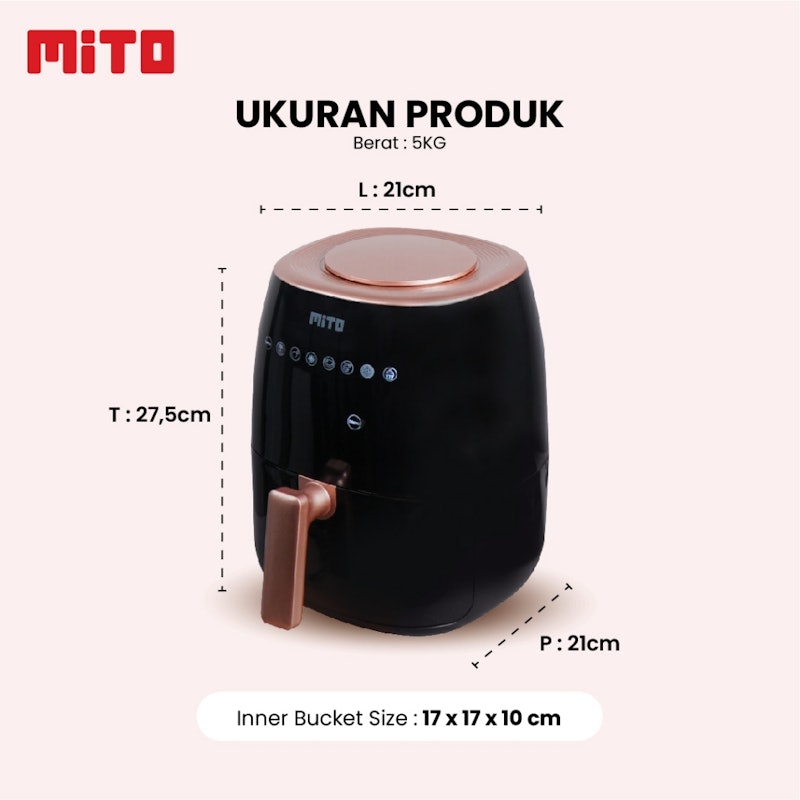Mito Air Fryer Digi Fry Go 3L 5