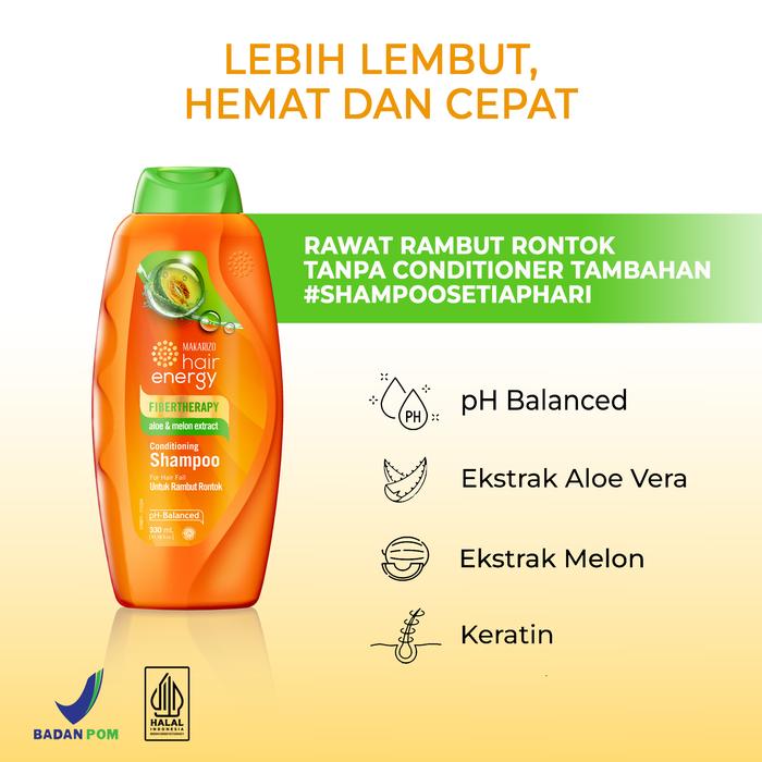 Akasha Wira International Makarizo Hair Energy Fibertherapy Conditioning Shampoo Aloe & Melon