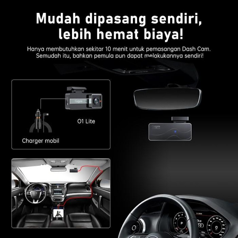 Cargoos 1296P Dash Cam Mobil 4