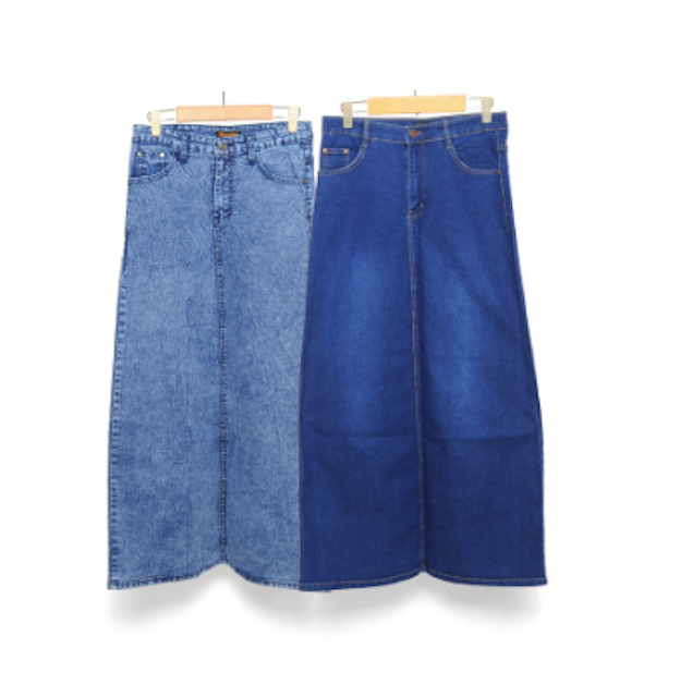 Highwaist Rok Jeans Panjang