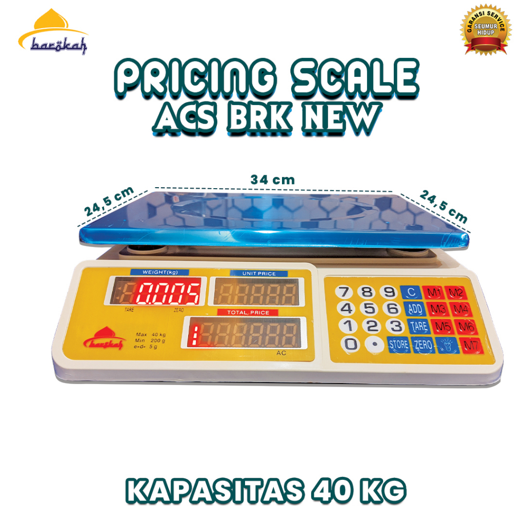 Tujuh Bersaudara Barokah Barokah Timbangan Meja 40 kg