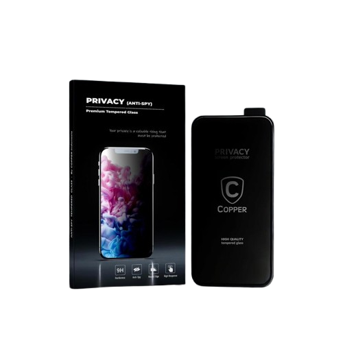 COPPER Tempered Glass Privacy Anti Spy iPhone 15 Pro Max Plus