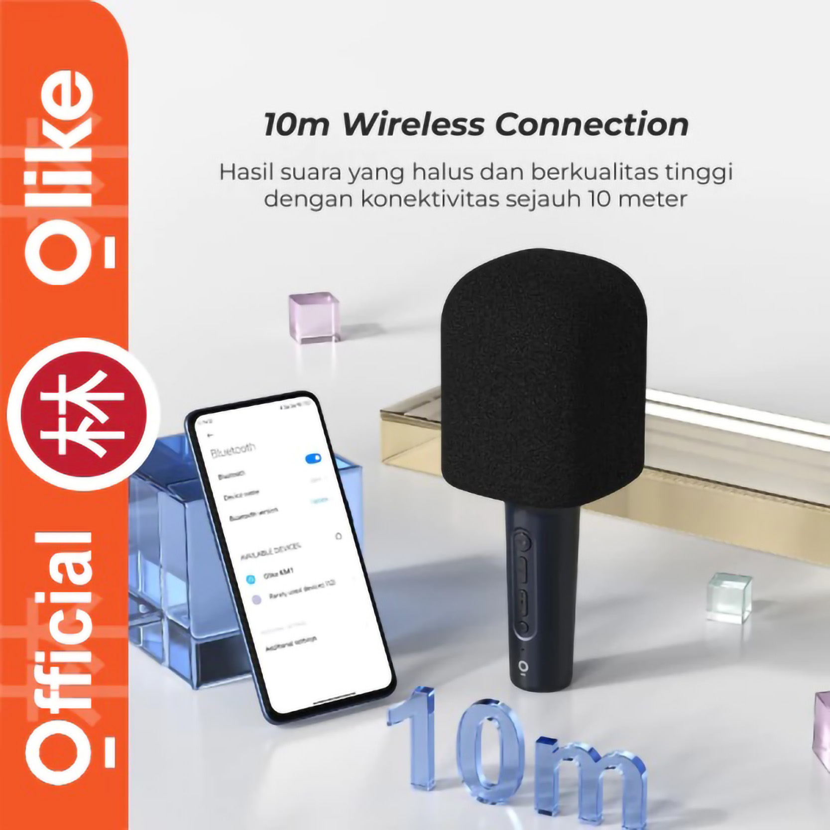 Oase Teknologi Asia Olike Portable Microphone Wireless Karaoke Mic KM1