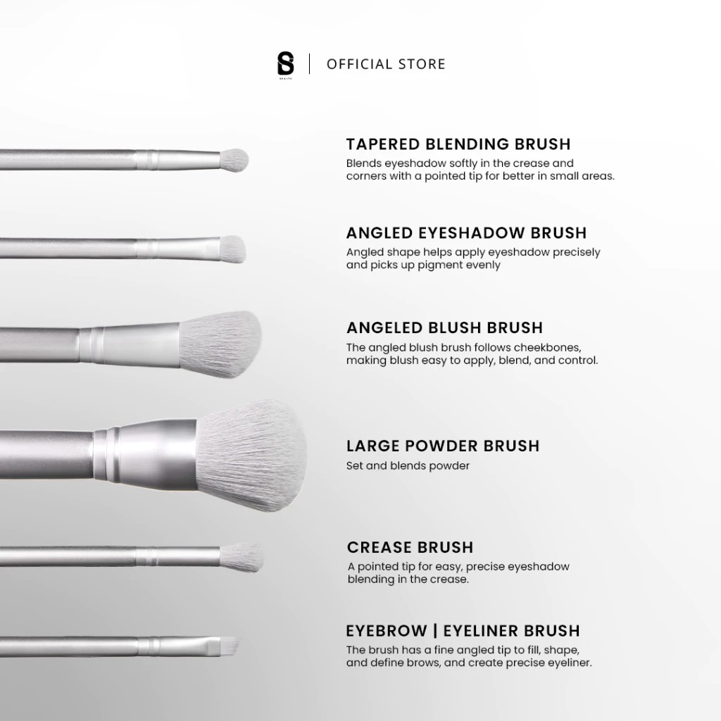 Buttonscarves Beauty On The Go Brush Set