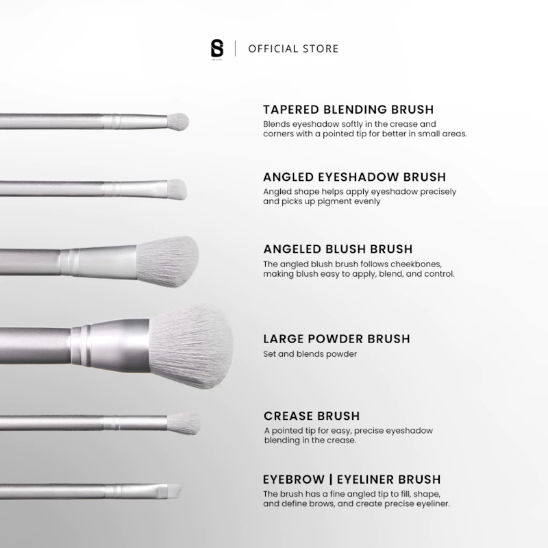 Buttonscarves Beauty On The Go Brush Set 3