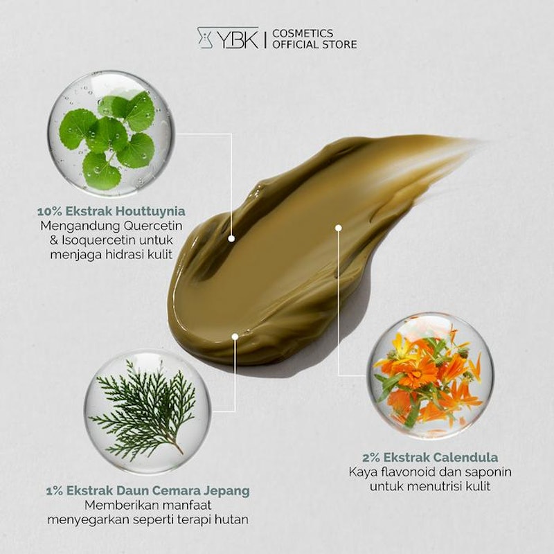 YBK Houttuynia Cordata Pore Clay Cream Mask 3