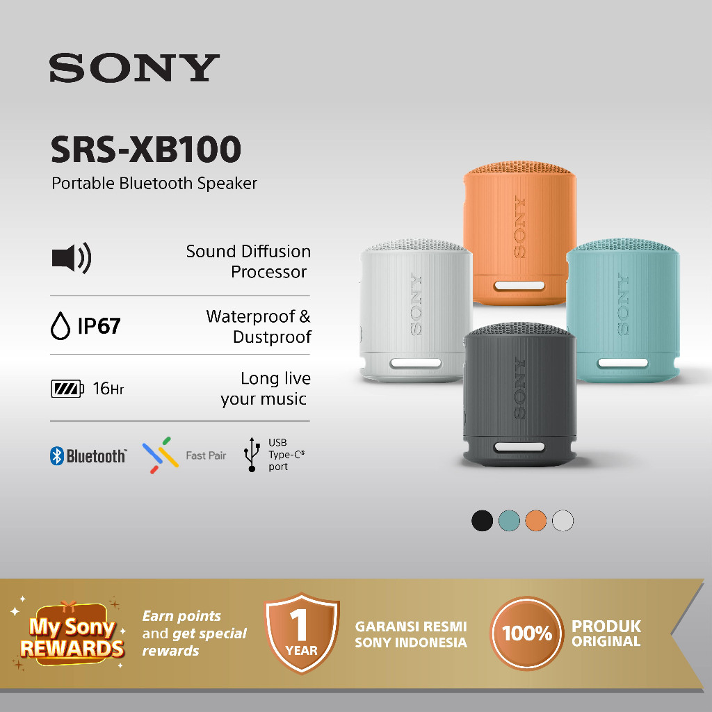 Sony Sony Portable Wireless Speaker SRS-XB100