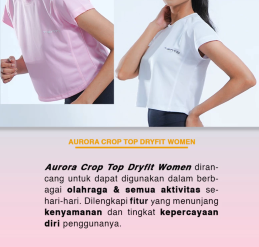 Tiento Indonesia Juara Tiento Dry-Fit Crop Top Basic