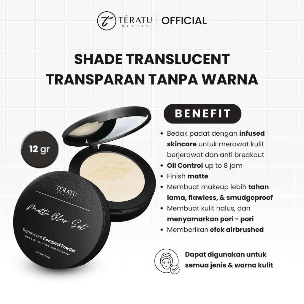 Teratu Beauty Translucent Compact Powder  3