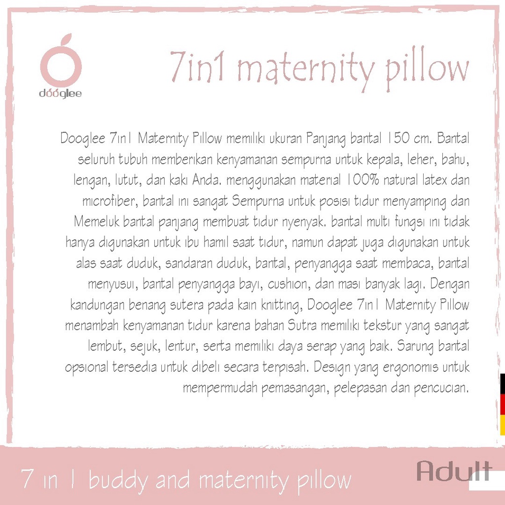 Dooglee Grup Indonesia Dooglee 7in1 Maternity Pillow 