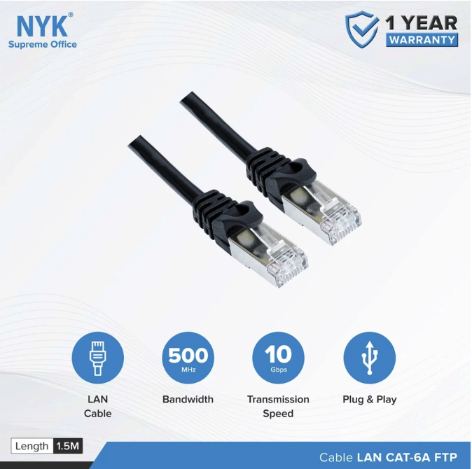 NYK Line NYK Cable LAN CAT-6A FTP 5 meter