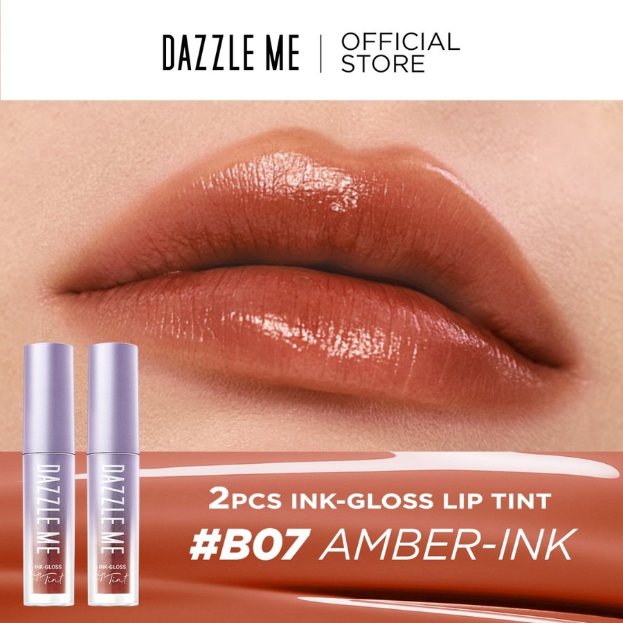 HeBe Beauty Style DAZZLE ME Ink-Gloss Lip Tint B07 Amber-Ink