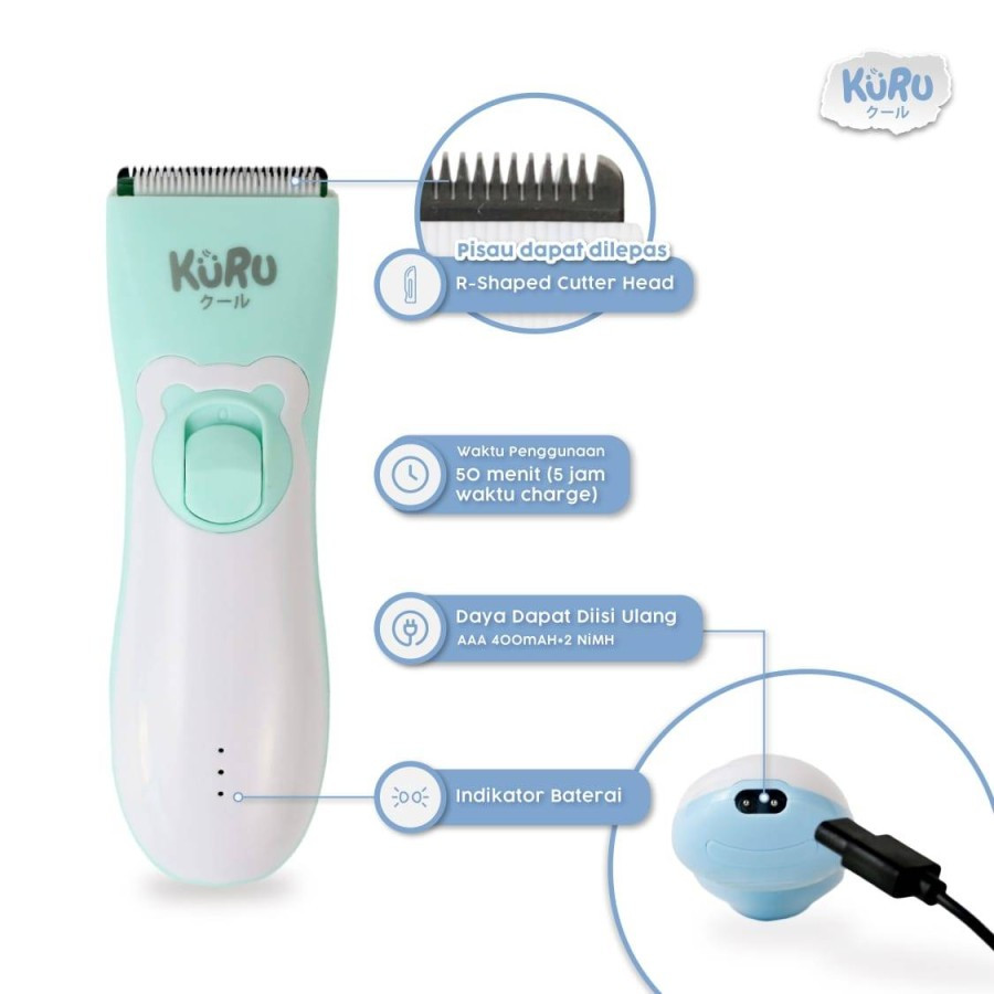 Kuru Baby Indonesia Kuru Electric Baby Hair Clipper