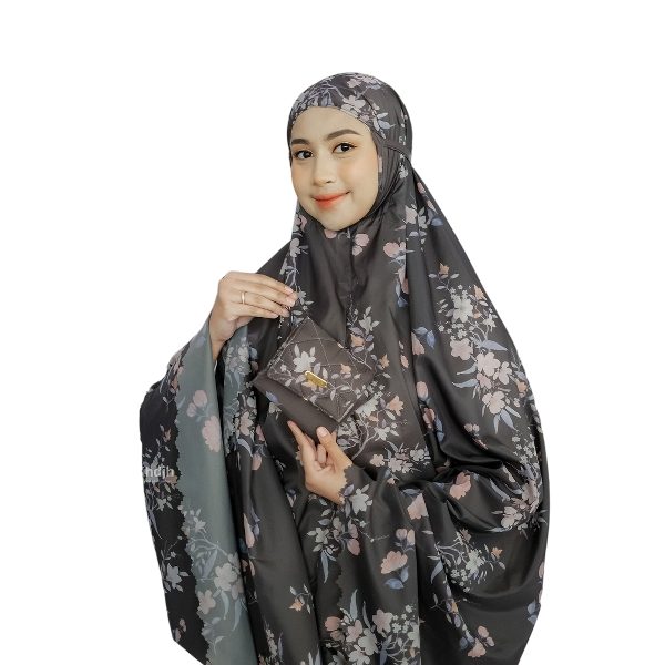 Khadijah Label Mukena Traveling Premium Jumbo Motif 2 in 1 Selena
