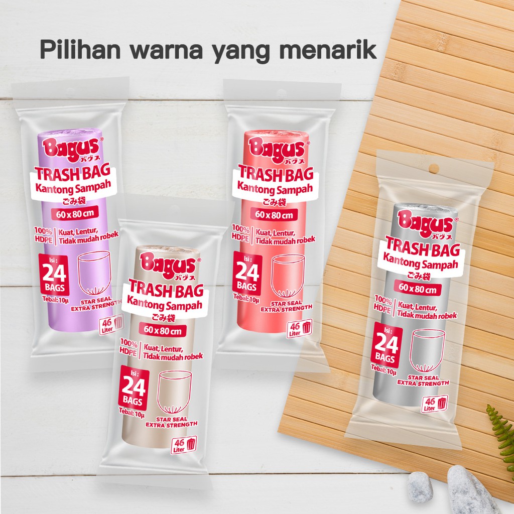 Bagus  Trash Bag Roll 24's - 46 L