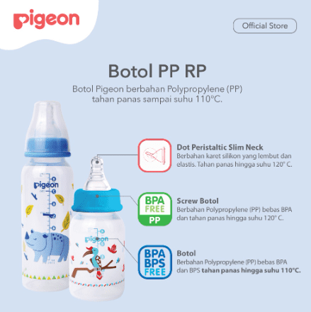 Botol PP RP 240 ml Badak Bercula Satu W/ S-Type Silicone Nipple 3