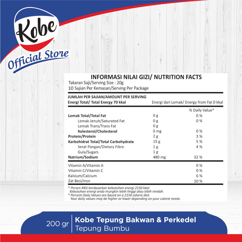 Kobe Boga Utama Kobe Tepung Bumbu Bakwan Kress