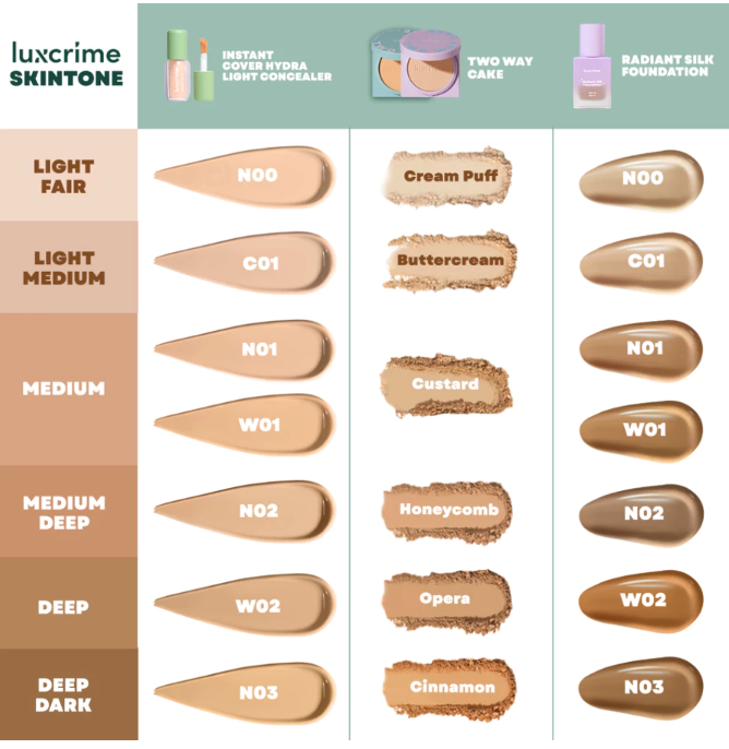 Luxury Cantika Indonesia Luxcrime Blur & Cover Two Way Cake Silk Glow Buttercream