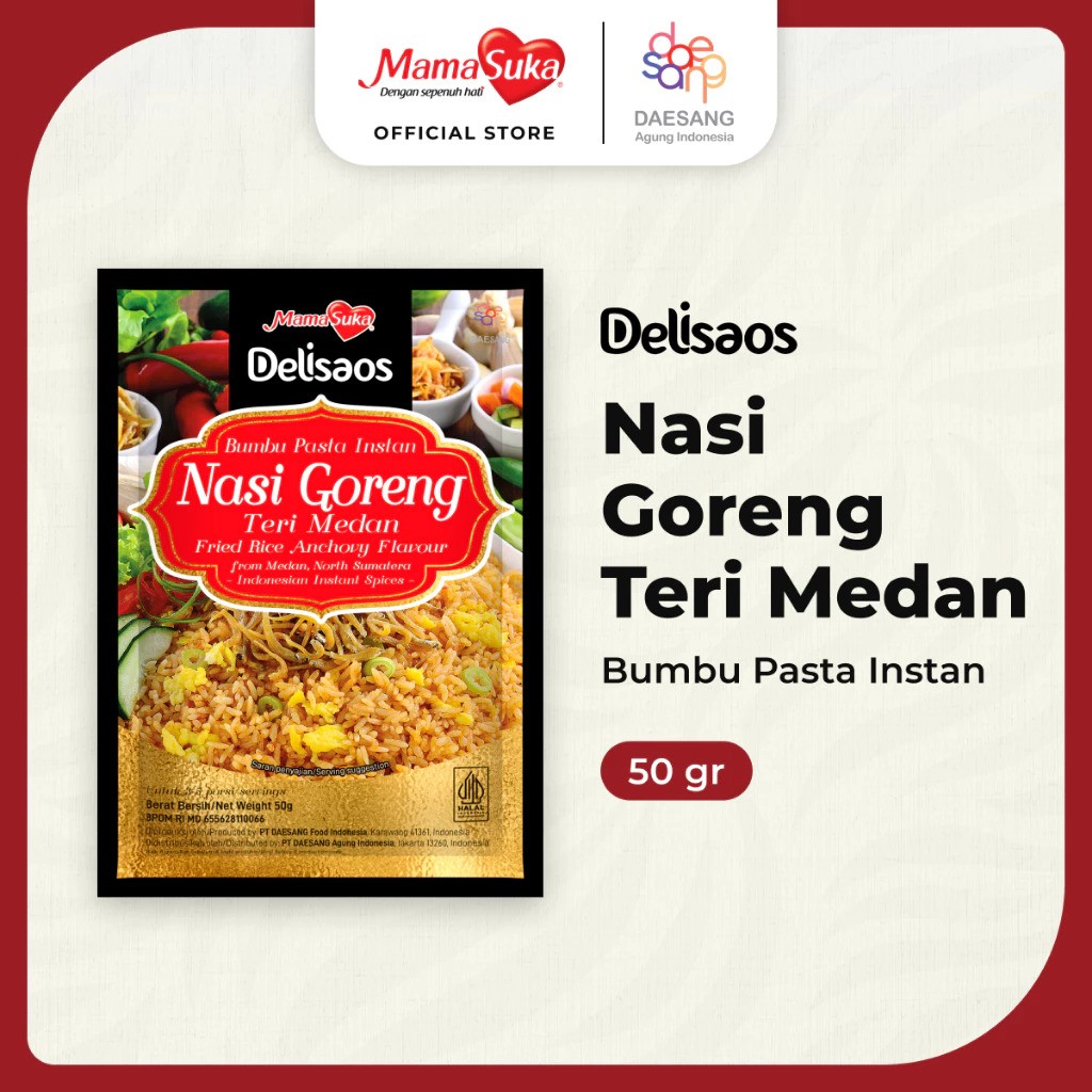 Daesang Agung Indonesia MamaSuka Delisaos Bumbu Pasta Instan Nasi Goreng Teri Medan