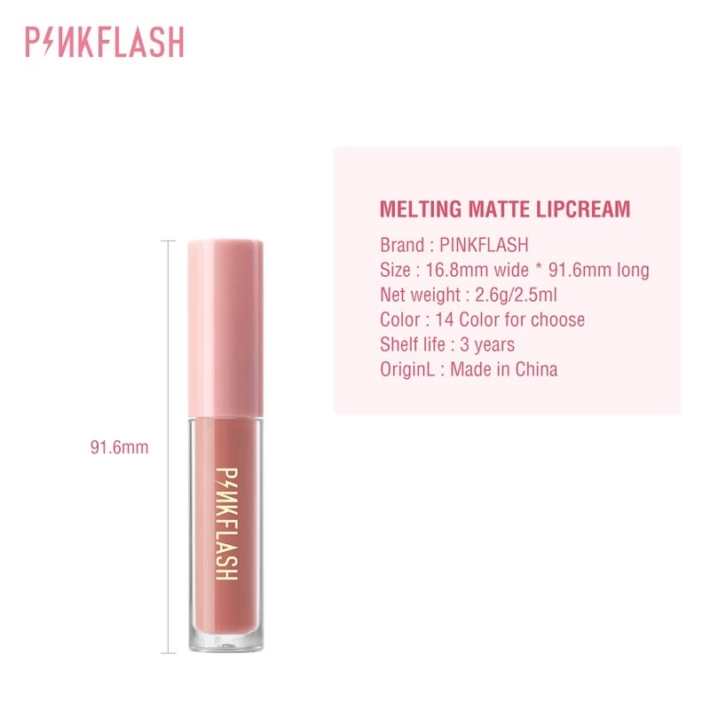FCL Internasional Indonesia PINKFLASH Bundle OhMyKiss All Day Matte and Moist Lipstick #P04+#R03 Pinkish Coral