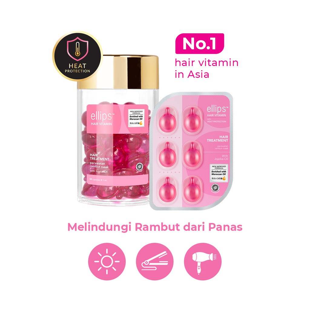 Kino Indonesia Ellips Hair Vitamin Moroccan Oil Hair Treatment