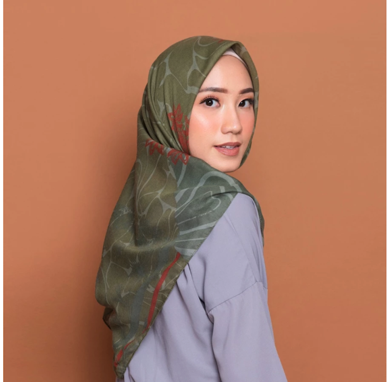 ZM Zaskia Mecca Maluku Olive Scarf 2