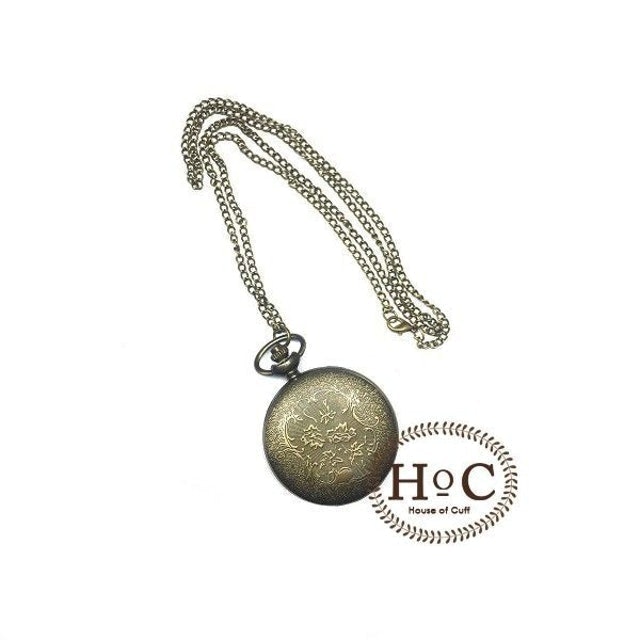 POCKET WATCH GOLD RUSTIC ENAMEL