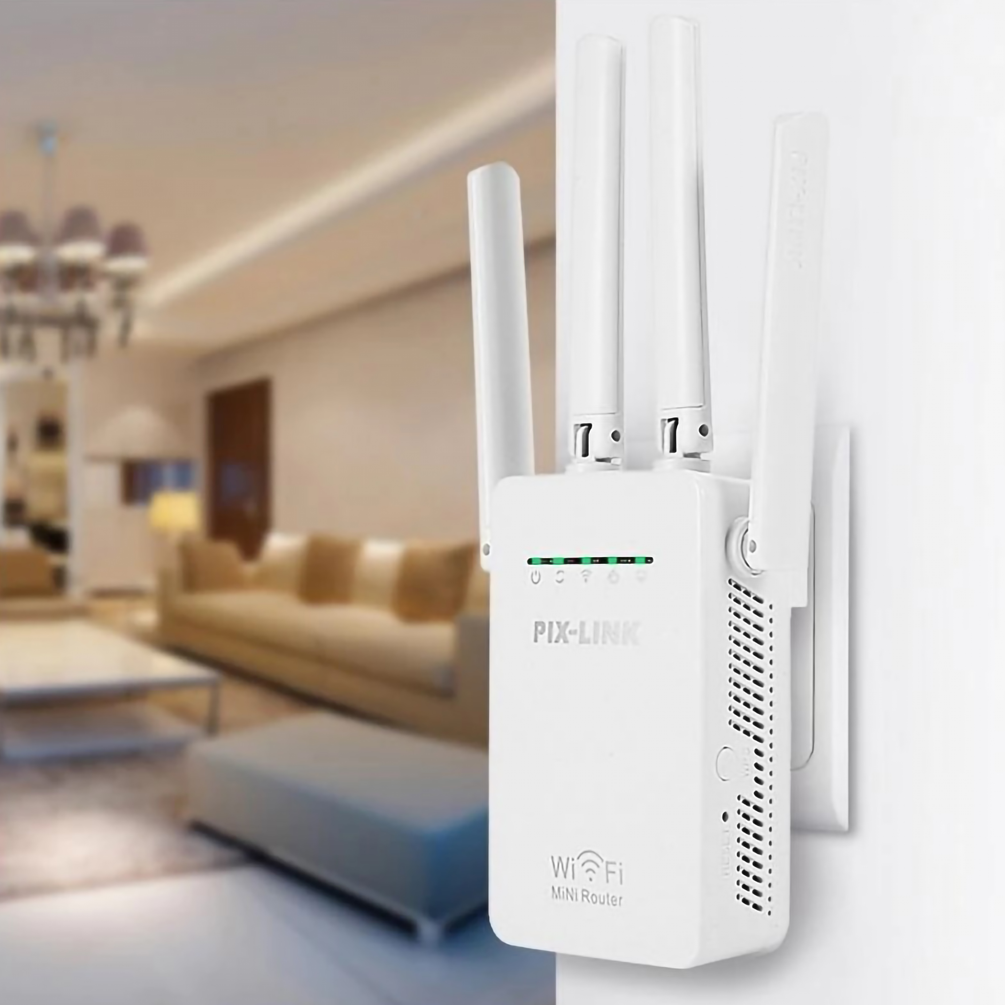 PIX-LINK WIreless-N 300 Wi-FI Repeater WR09