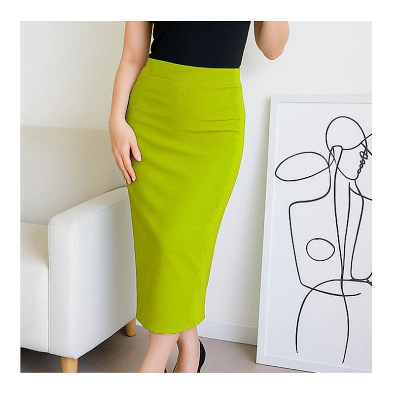 Nzinga Gamze Rok Midi Polos Wanita Body Fit 5