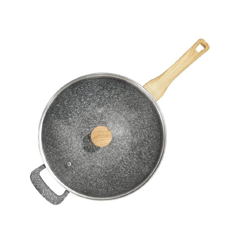 Debellin Grey Granite Asian Wok Pan 32 cm