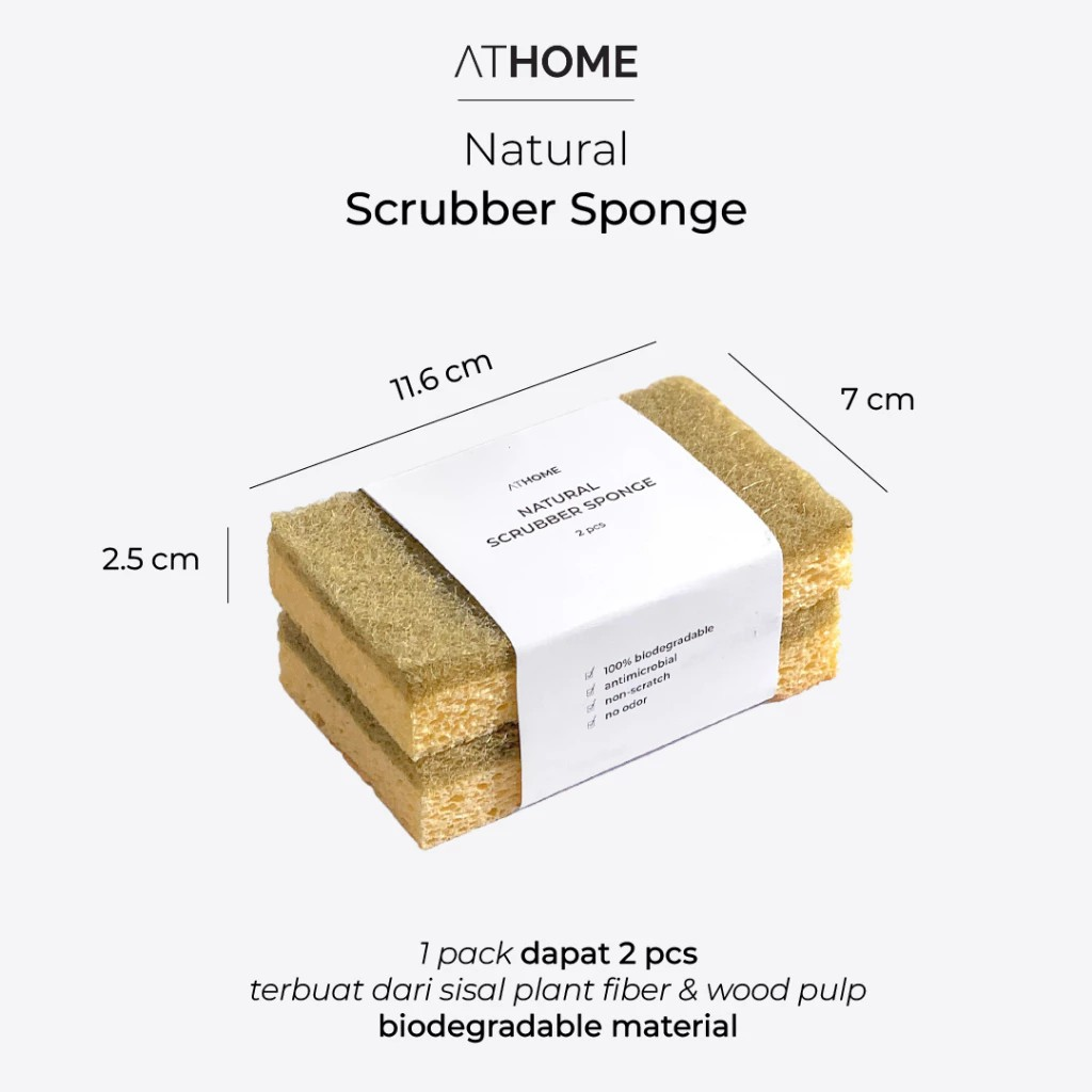 ATHOME  ATHOME Natural Scrubber Sponge