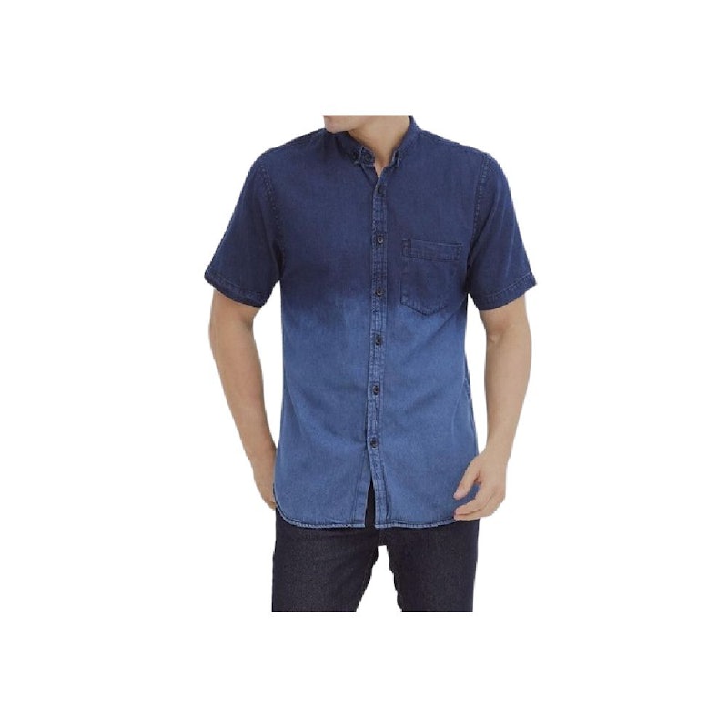 Hillboss Casual Denim Shirt Two Tone 1