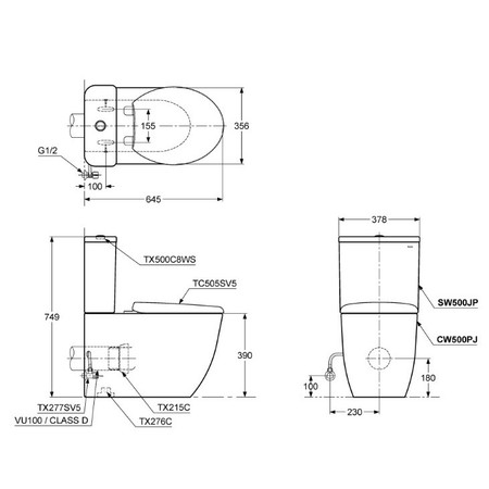 TOTO Space Saving Toilet 3