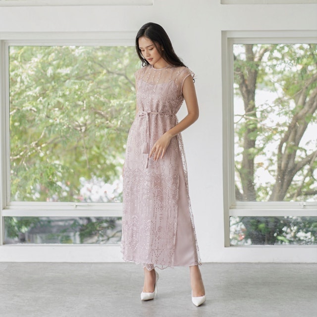 Aura Label Kinara Dress Pink
