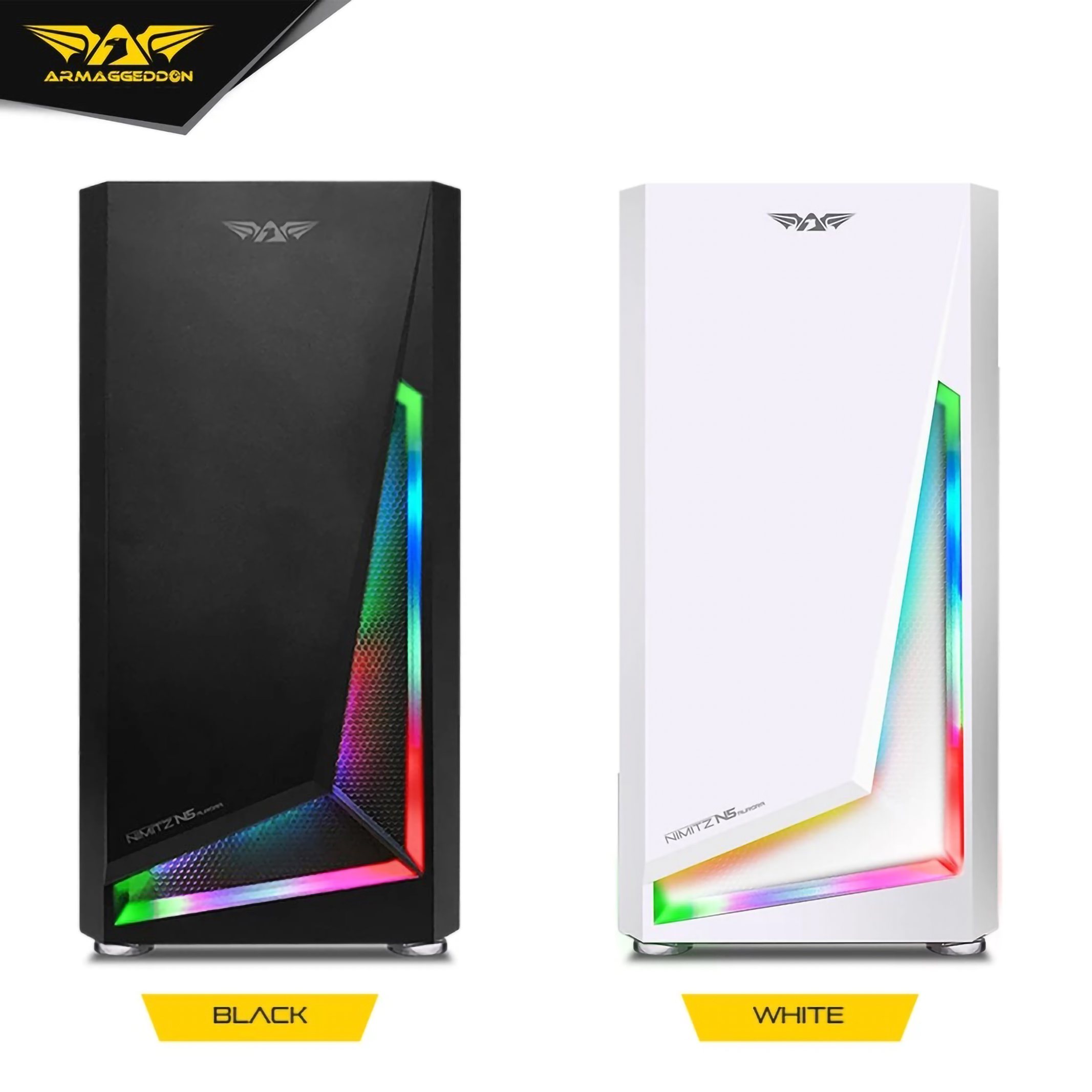 Armageddon Armageddon Nimitz N5 Micro ATX See-Thru Side Panel Gaming PC Case