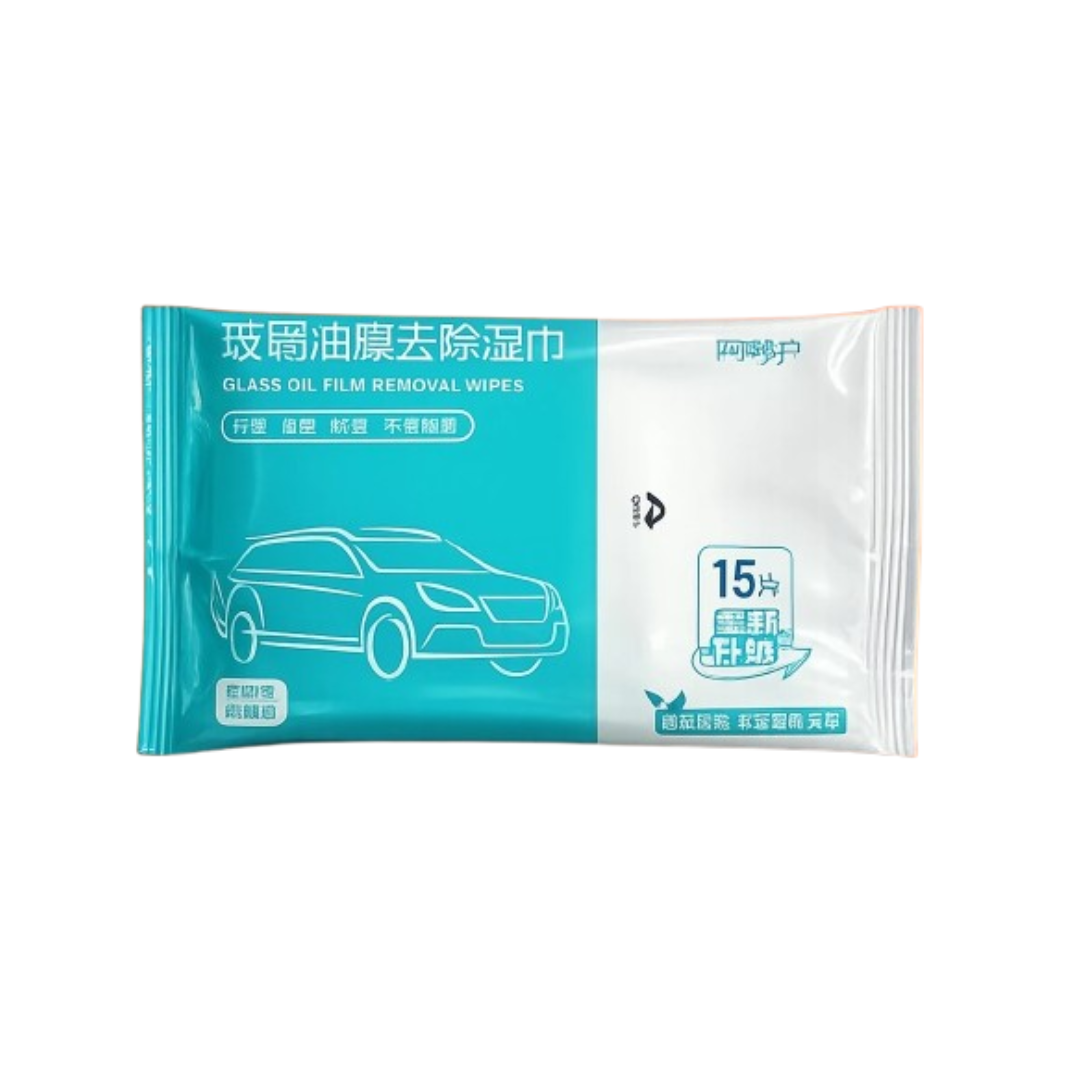 Glass Oil Film Removal Wipes 15 Sheets 1