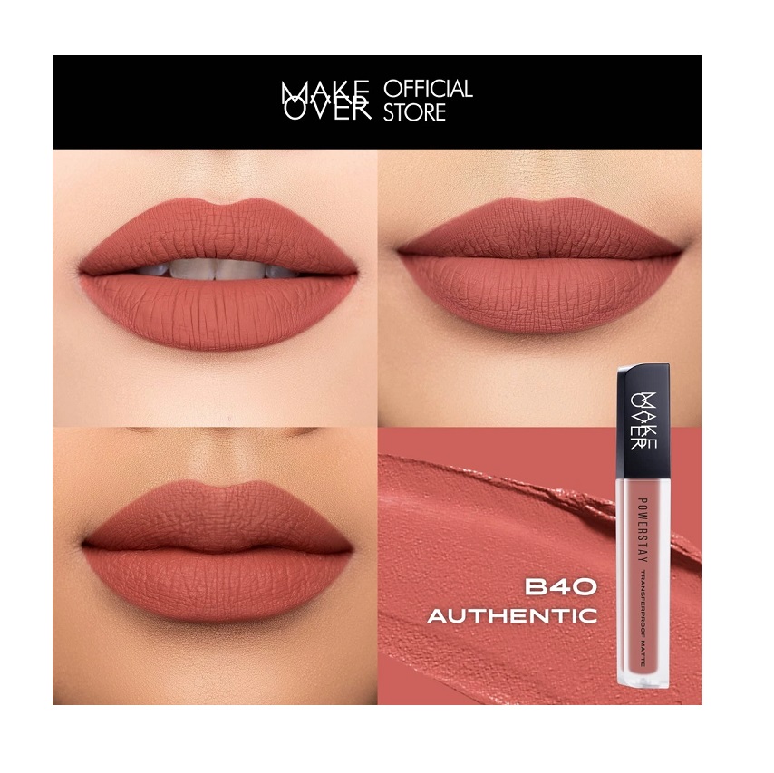 Paragon Technology and Innovation MAKE OVER Powerstay Transferproof Matte Lip Cream B40 Authentic