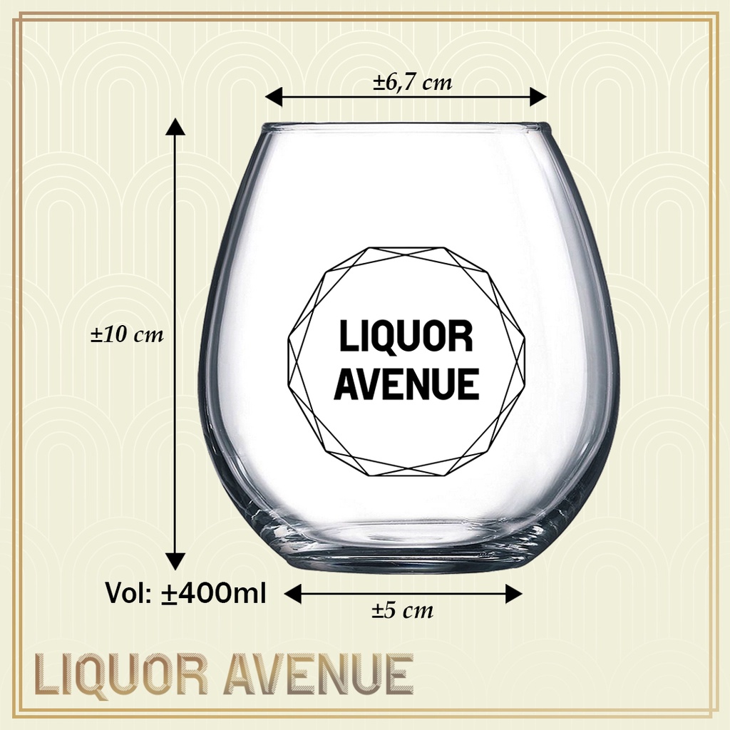 Liquor Avenue Stemless Wine Glass